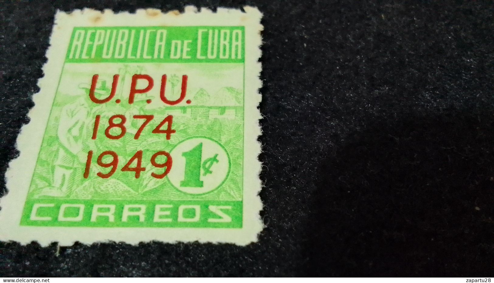 CUBA- 1940-50   1  C.     DAMGASIZ    U.P.U. - Usati