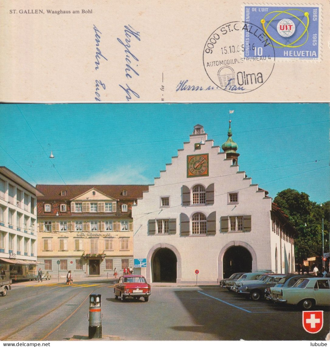 AK  "St.Gallen - Waaghaus Am Bohl"  (Sonderstempel OLMA)      1965 - Lettres & Documents