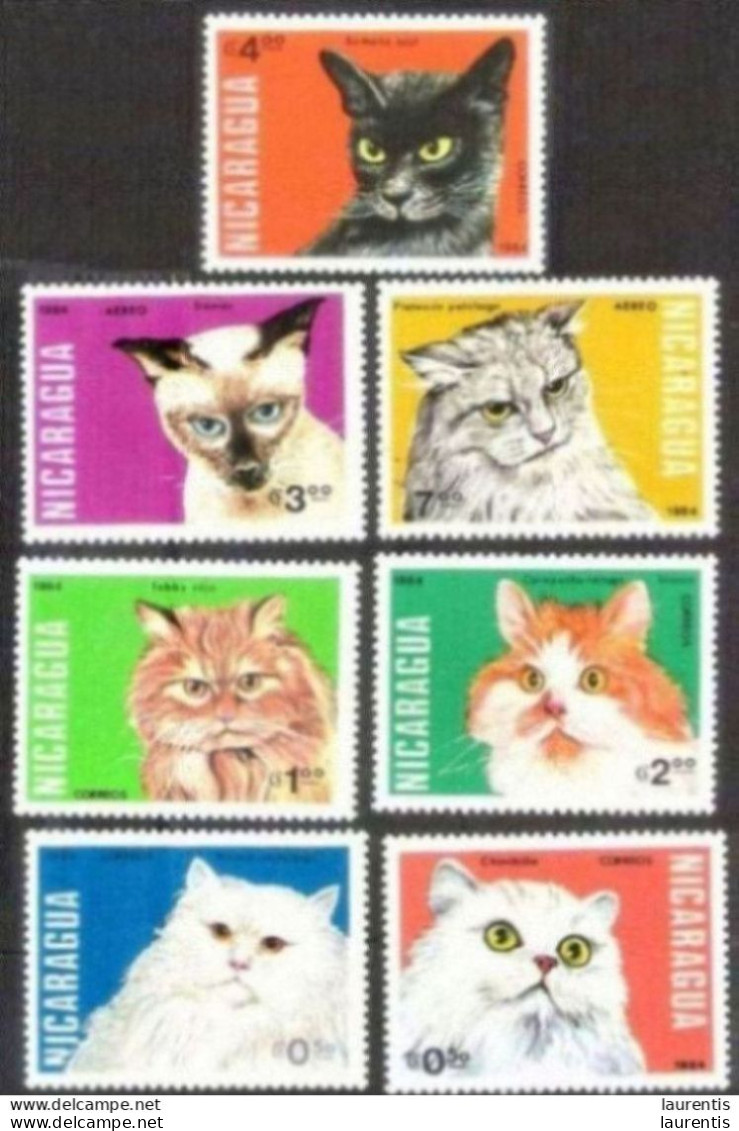 222   Chats - Cats - Nicaragua 1984 MNH - 2,35 . - Chats Domestiques