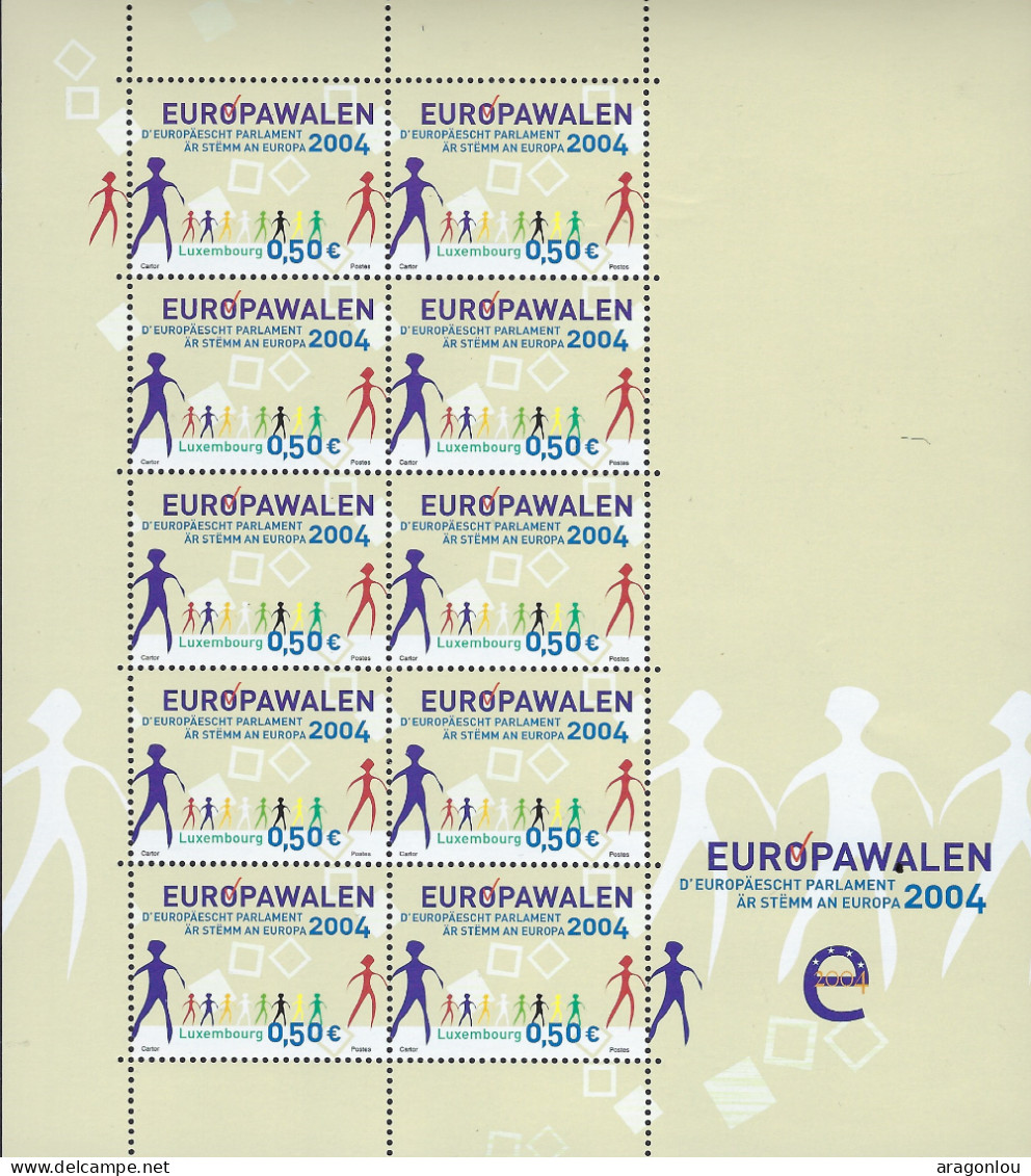 Luxembourg - Luxemburg - Feuillet  2004  EUROPAWAHLEN - Blokken & Velletjes