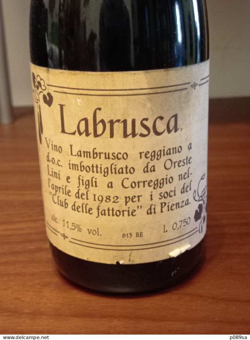 VINO LAMBRUSCO "LABRUSCA" DI CORREGGIO DALLE CANTINE ORESTE LINI - 1982 - Wein