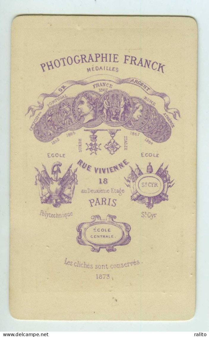 HOMME 1873 CDV Par FRANCK à PARIS - Old (before 1900)