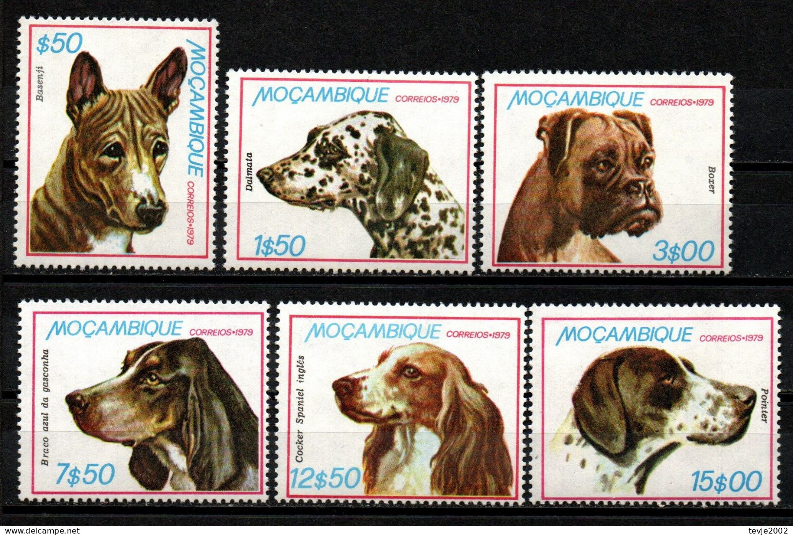 Mosambik Mocambique 1979 - Mi.Nr. 725 - 730 - Postfrisch MNH - Tiere Animals Hunde Dogs - Dogs