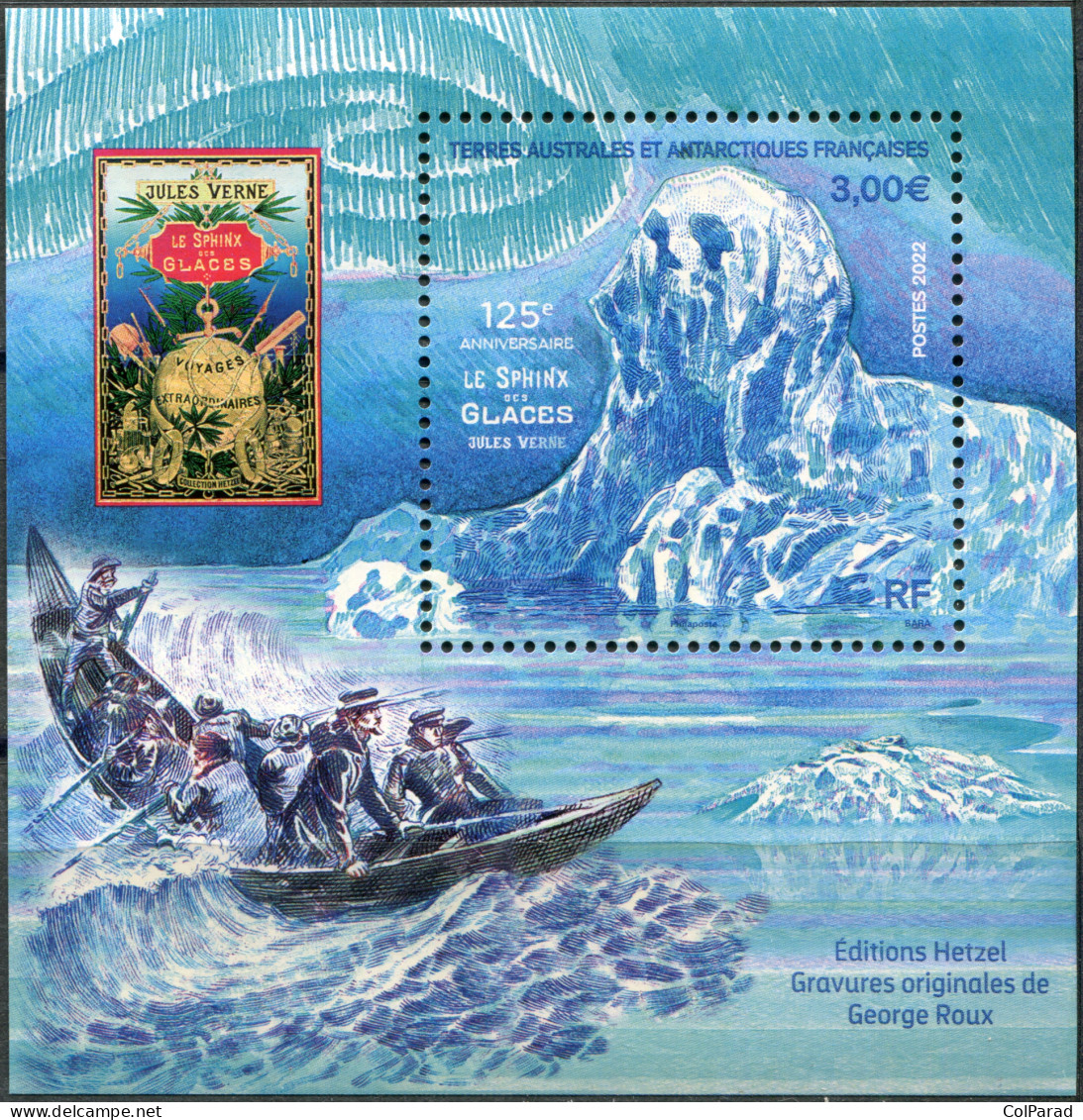TAAF - 2022 - S/S MNH ** - Jules Verne Novel, "The Sphinx Of The Ice Fields" - Neufs