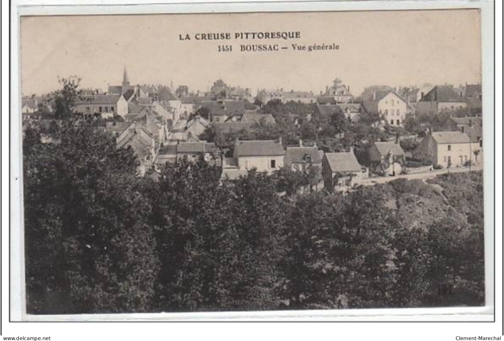 LA CREUSE PITTORESQUE : BOUSSAC : Vue Générale - Très Bon état - Boussac