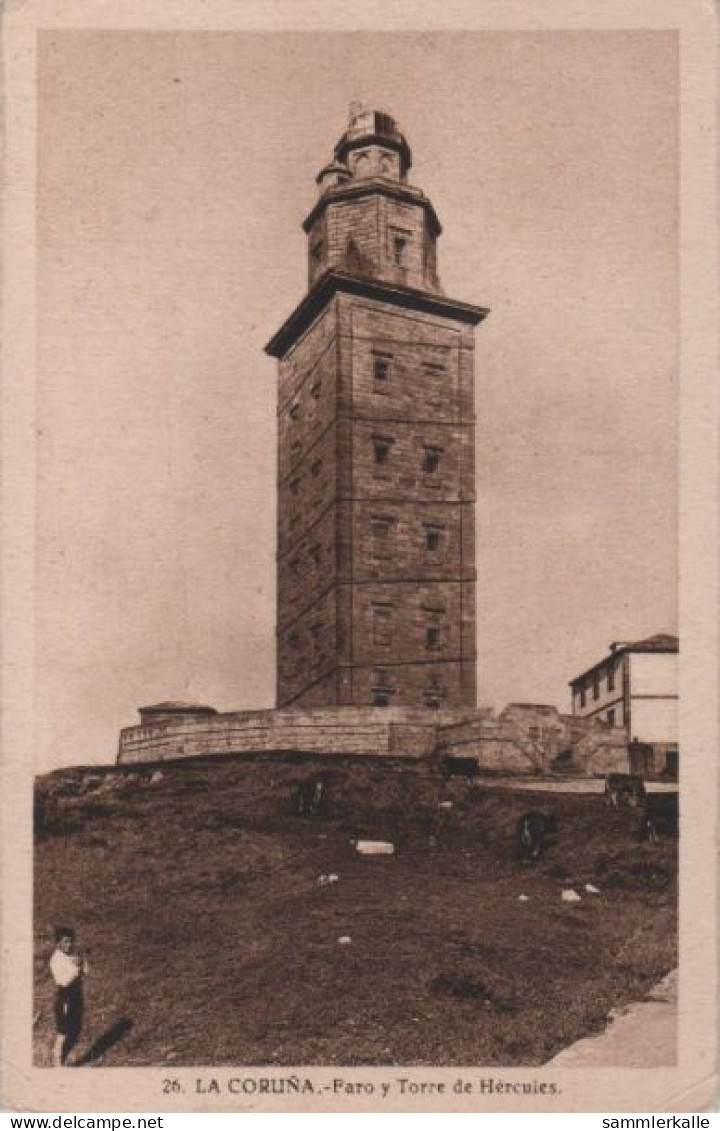 86562 - Spanien - La Coruna - Paro Y Torre De Hercules - Ca. 1935 - La Coruña