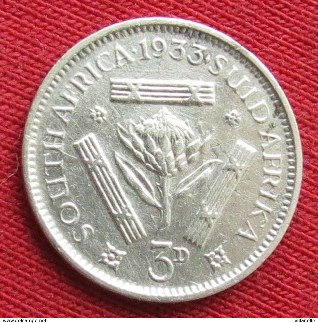 South Africa 3 Pence 1933  Africa Do Sul RSA Afrique Do Sud Afrika   W ºº - Zuid-Afrika