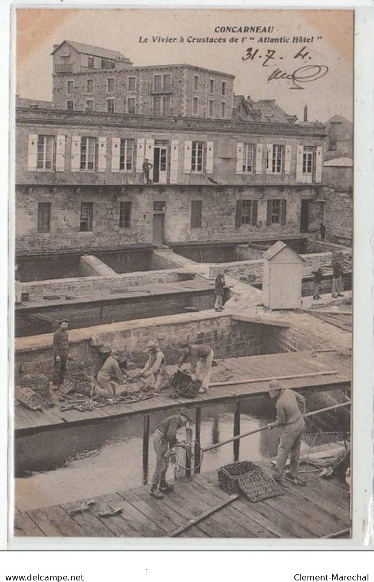 CONCARNEAU : Viviers De à Crustacés De L' """"Atlantic Hôtel"""" - Très Bon état - Concarneau