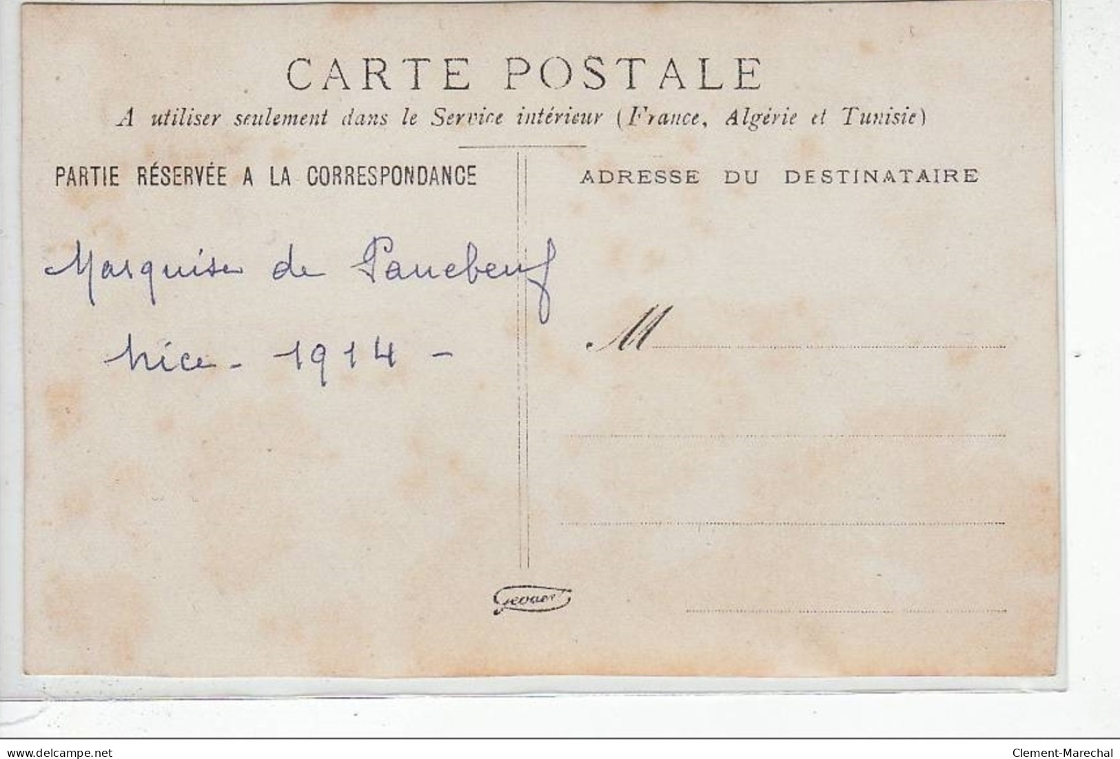 NICE : Carte Photo De La Marquise De Pauebeuf ? - Très Bon état - Other & Unclassified