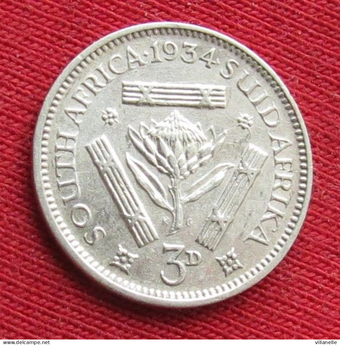 South Africa 3 Pence 1934  Africa Do Sul RSA Afrique Do Sud Afrika   W ºº - Zuid-Afrika