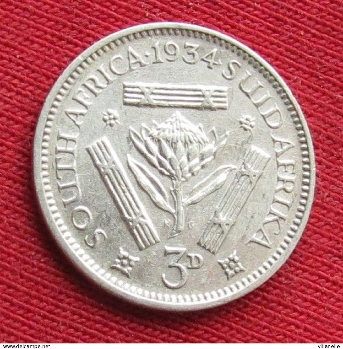 South Africa 3 Pence 1934  Africa Do Sul RSA Afrique Do Sud Afrika   W ºº - South Africa
