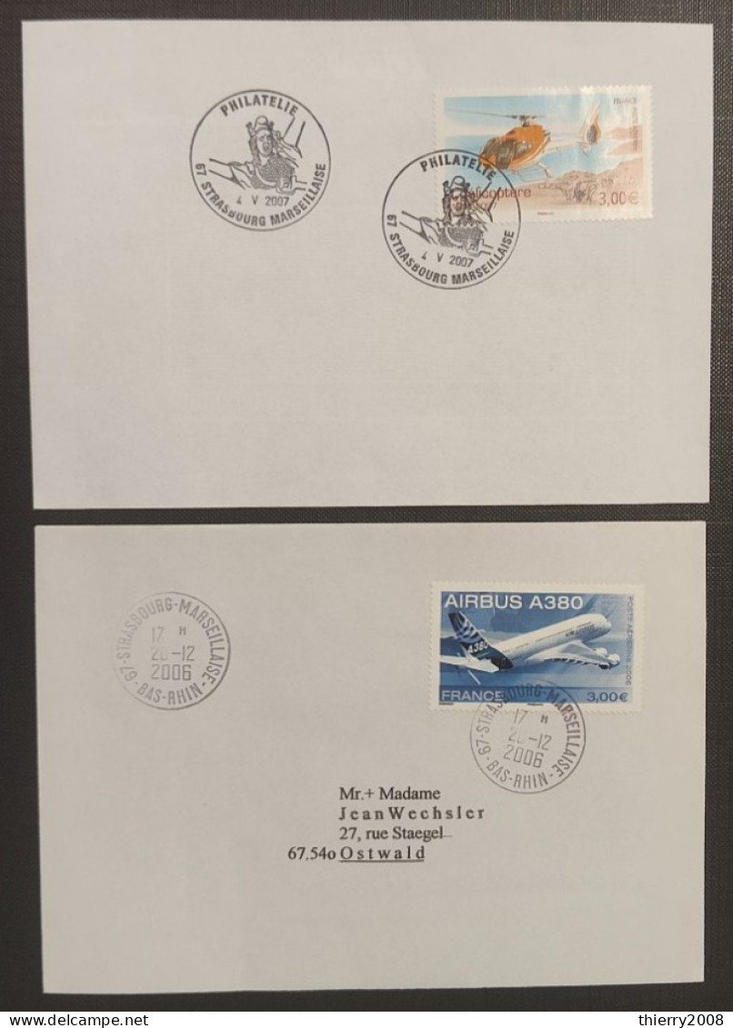 Poste Aérienne N° 69/70 Avec Oblitération Cachet à Date Philatélique De 2006/2007 Sur Lettre  TB - 1960-.... Used