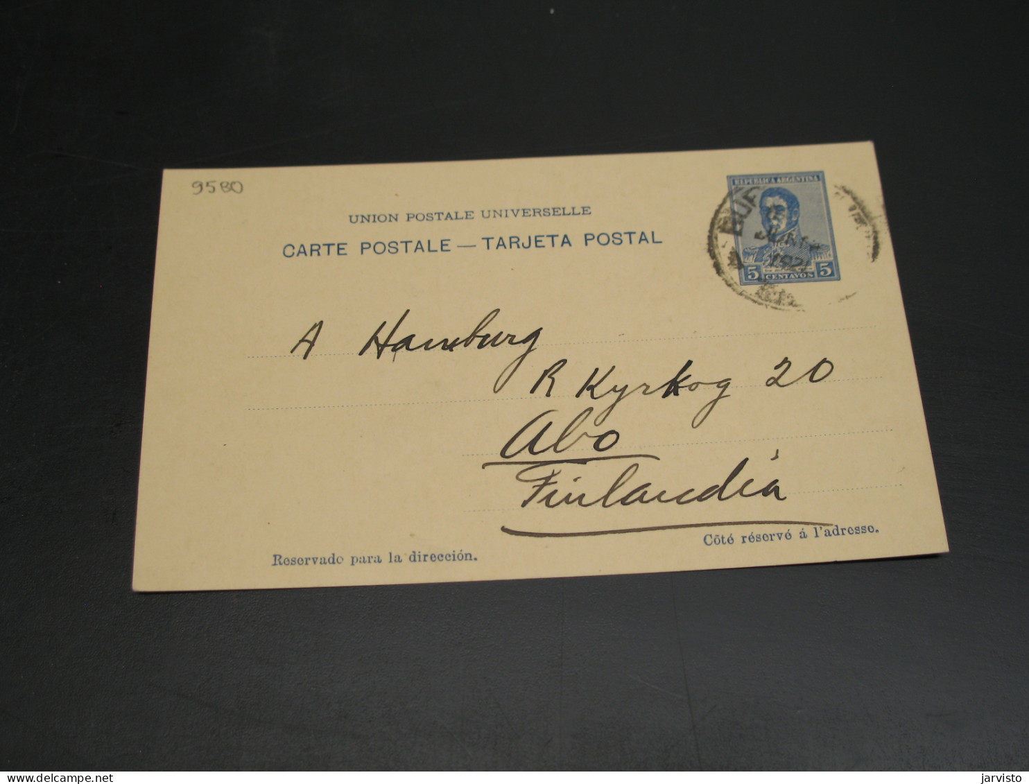 Argentina 1920s Postal Card To Finland *9580 - Other & Unclassified