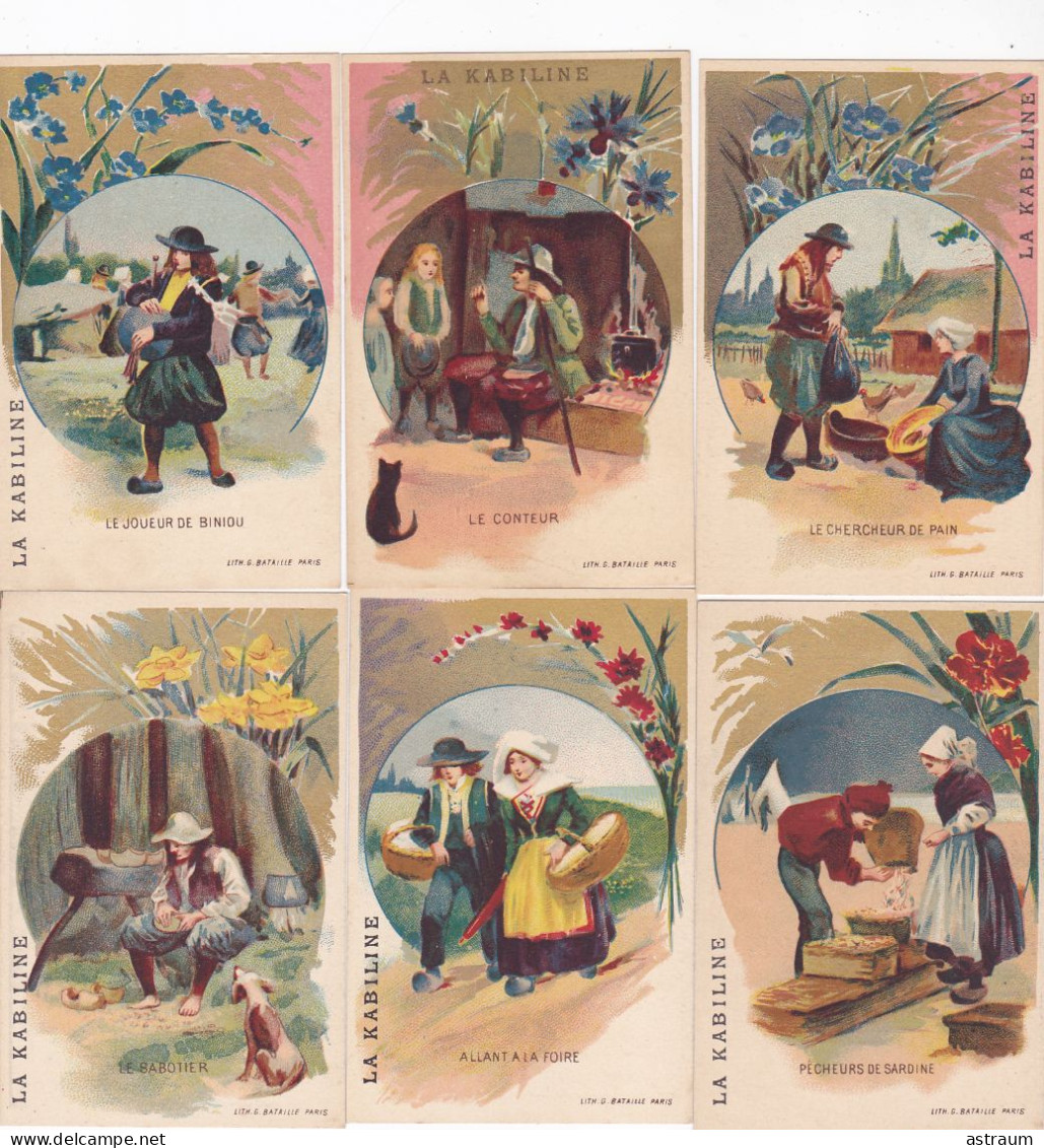 Lot De 6 Chromo-publicité - La Kabiline -- Les Vieux Metiers - Litho Bataille - Autres & Non Classés