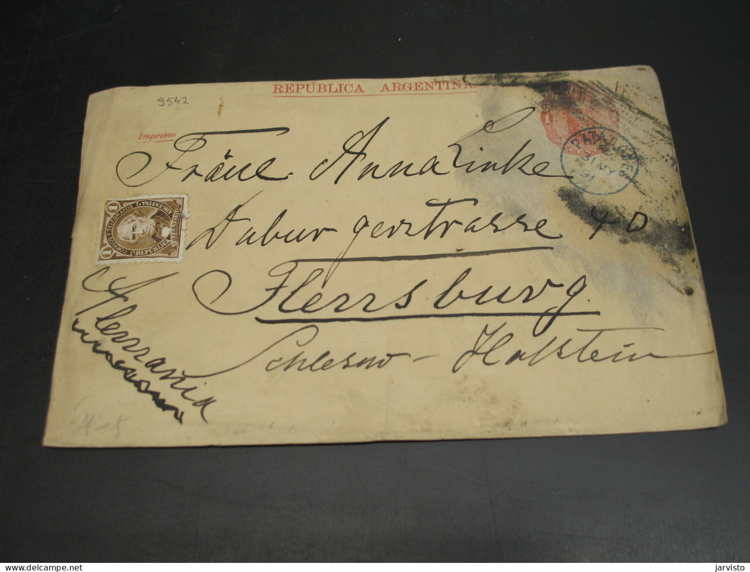Argentina 1891 Wrapper To Germany Stains *9542 - Other & Unclassified