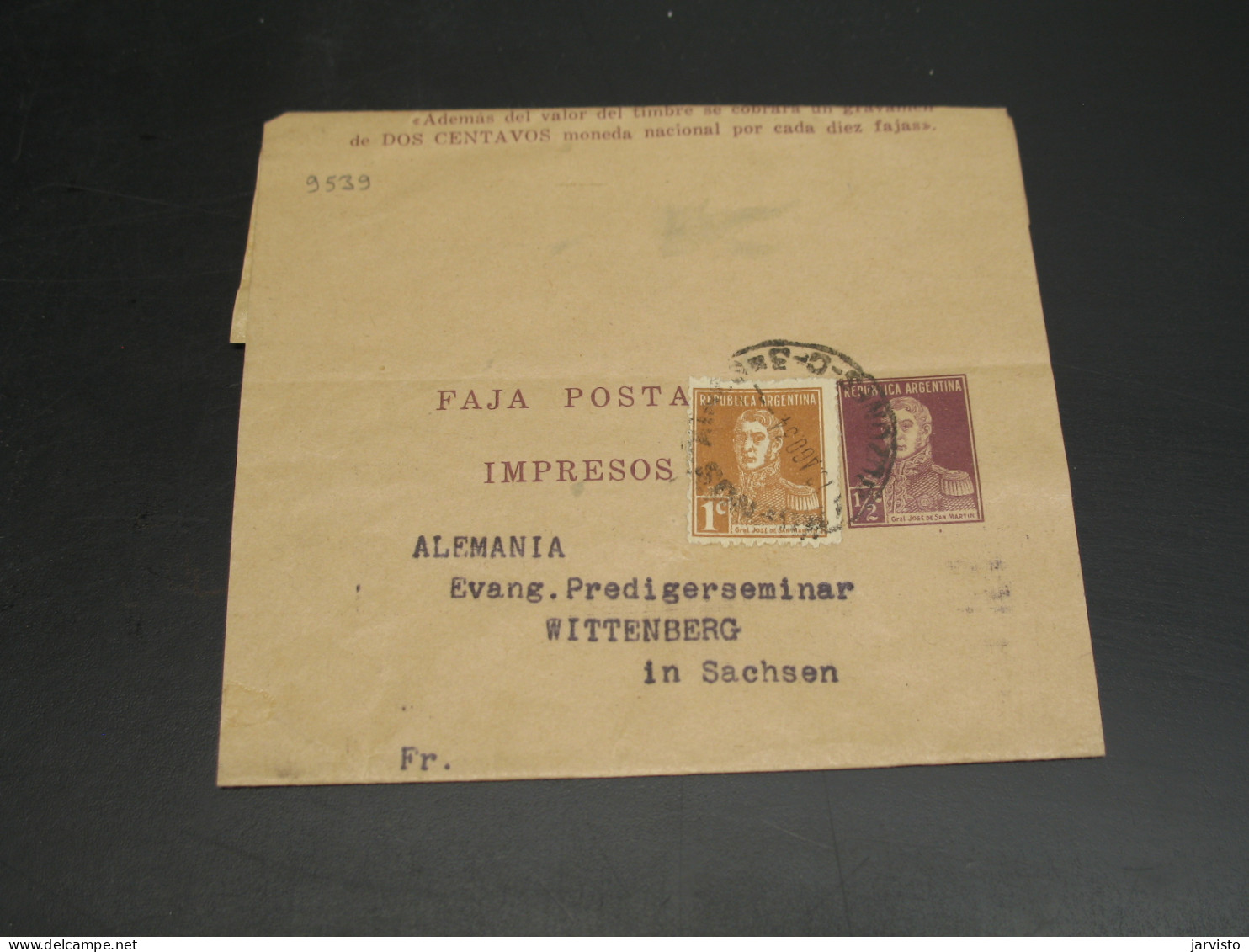 Argentina 1934 Wrapper To Germany Fold *9539 - Other & Unclassified
