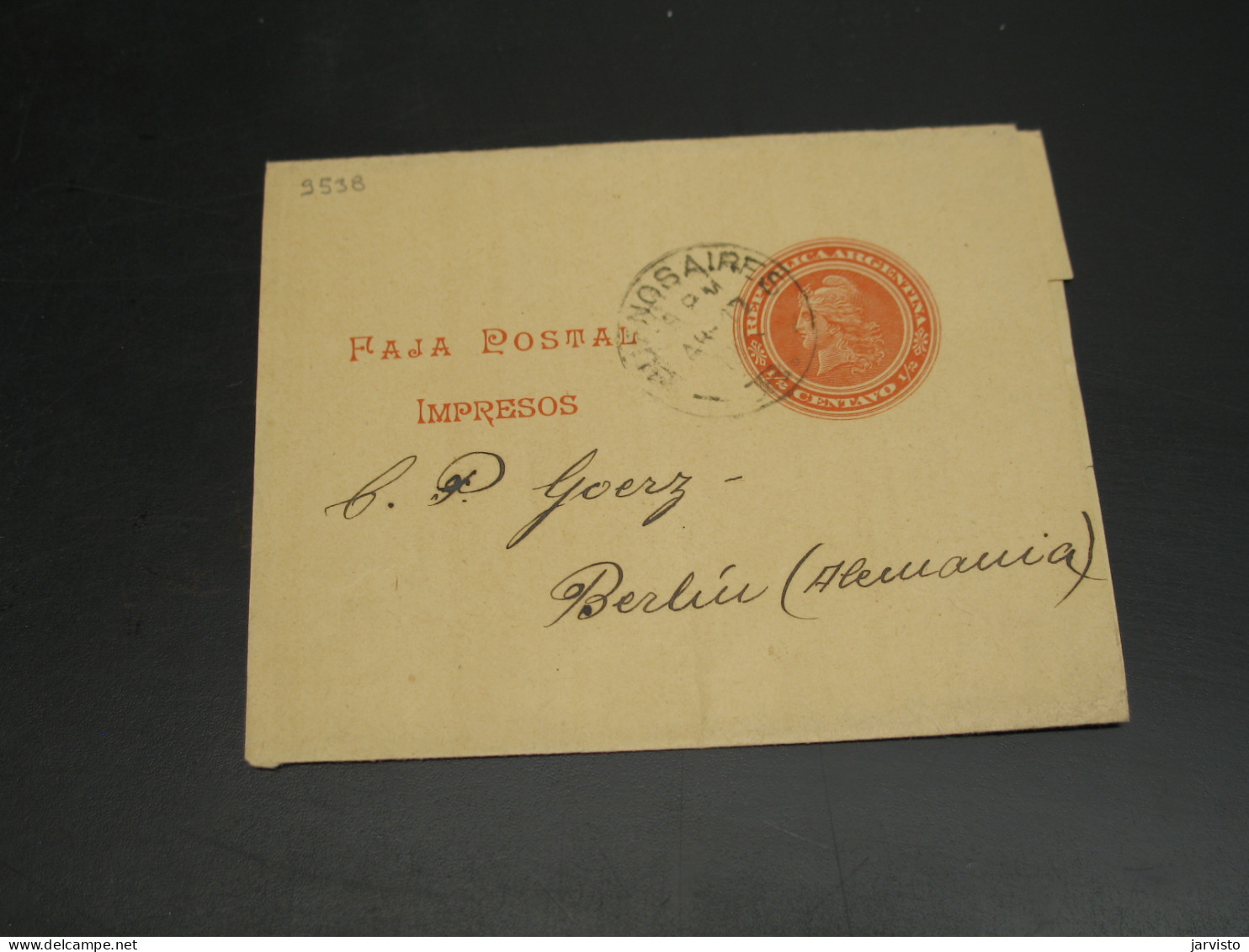 Argentina 1900s Wrapper To Germany *9538 - Other & Unclassified