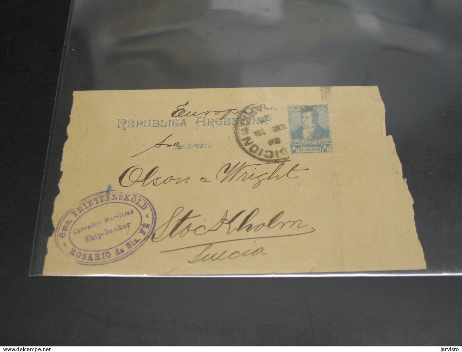 Argentina 1895 Wrapper To Sweden *9517 - Other & Unclassified