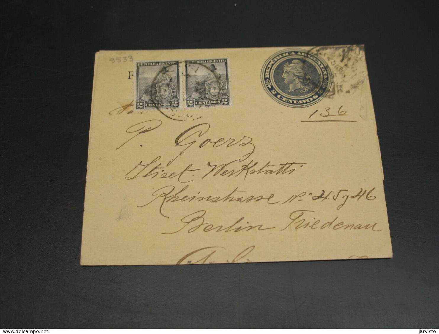 Argentina  Wrapper To Germany *9533 - Other & Unclassified