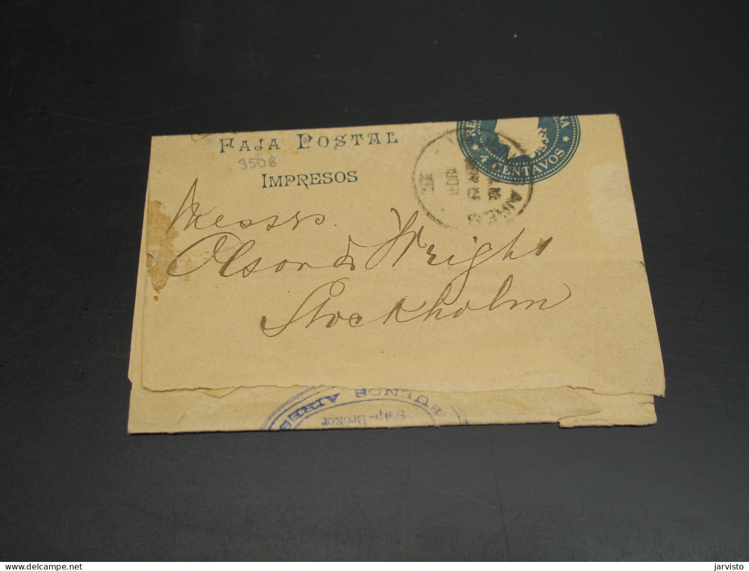 Argentina 1904 Wrapper To Sweden *9508 - Autres & Non Classés