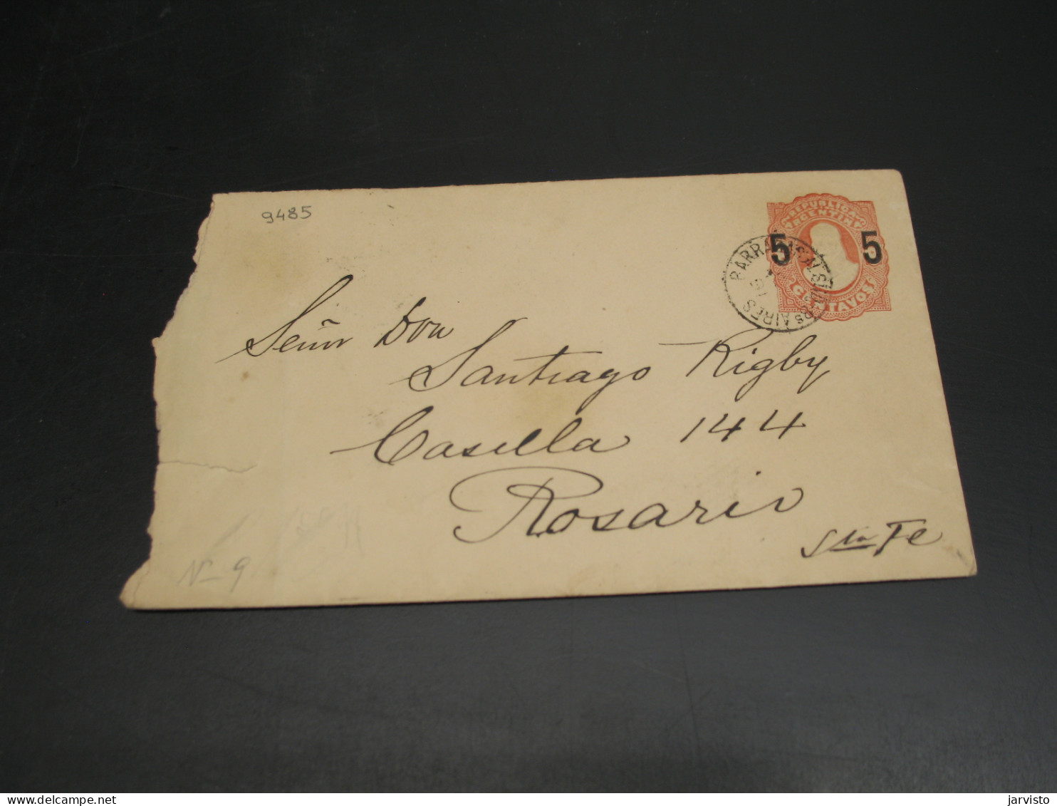 Argentina 1891 Stationery Cover Tear *9485 - Autres & Non Classés