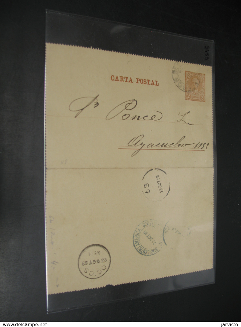 Argentina 1889 Preprinted Letter Card *9459 - Autres & Non Classés