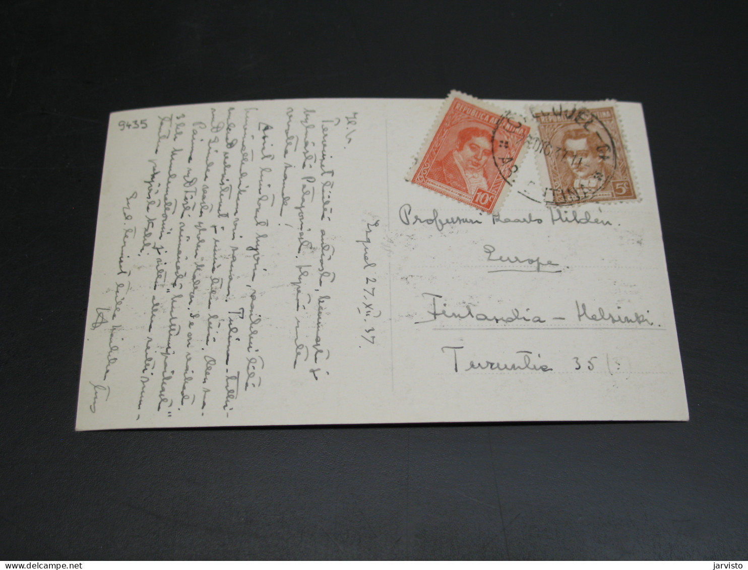 Argentina 1937 Esquel Post Card To Finland *9435 - Autres & Non Classés