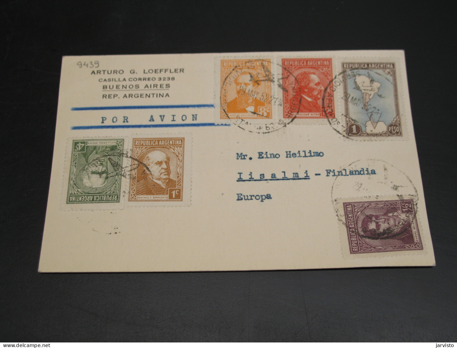 Argentina 1952 Airmail Post Card To Finland *9439 - Sonstige & Ohne Zuordnung