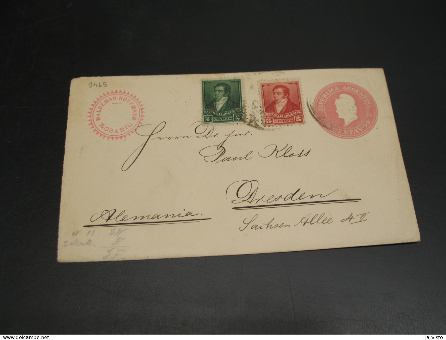Argentina 1899 Stationery Cover To Germany *9465 - Sonstige & Ohne Zuordnung