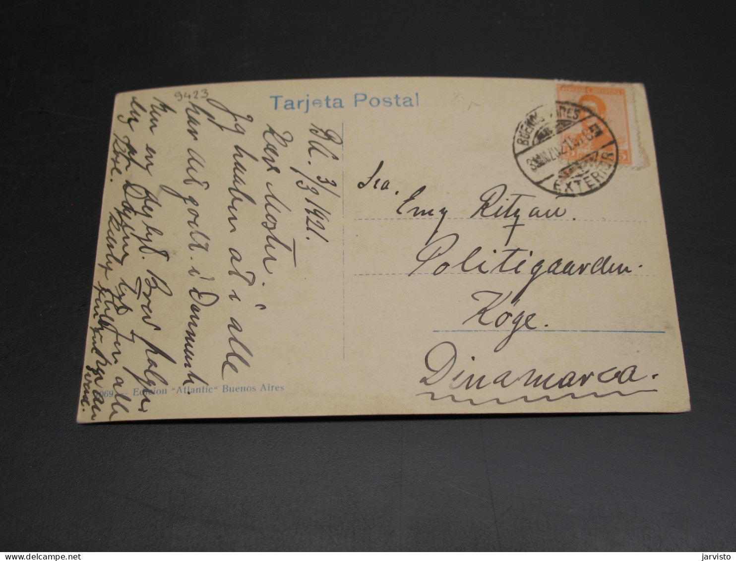 Argentina 1921 Post Card To Denmark *9423 - Sonstige & Ohne Zuordnung