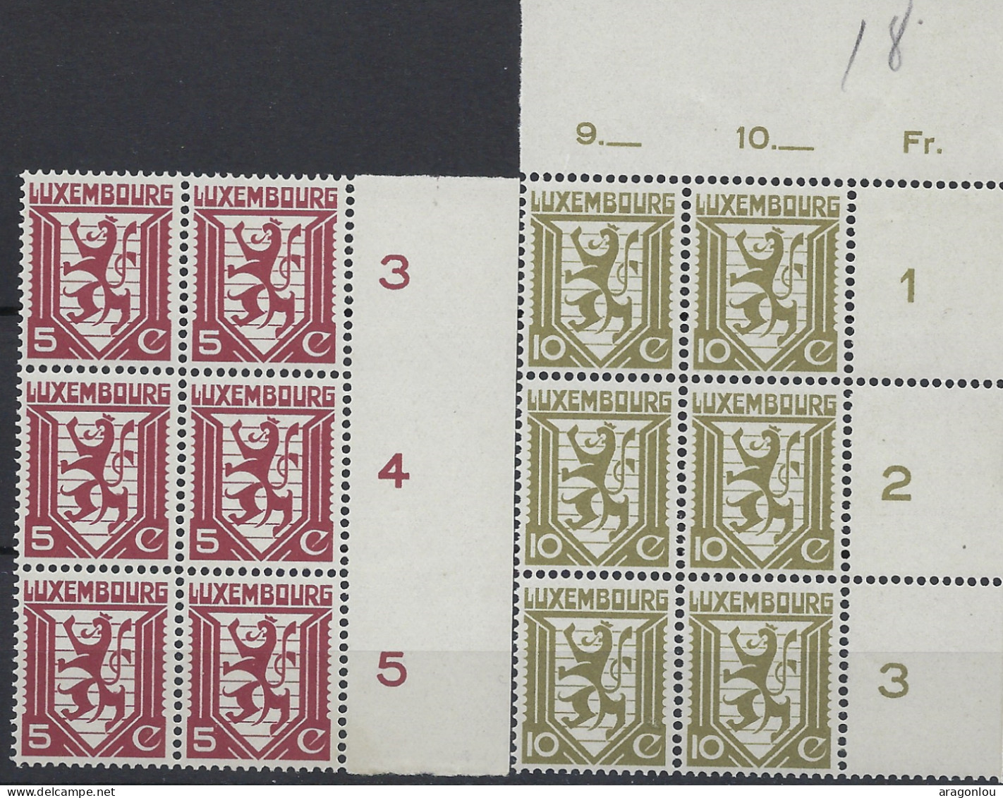 Luxembourg - Luxemburg - Timbres  1930   Lion   Bocs à 6 - Blocks & Sheetlets & Panes