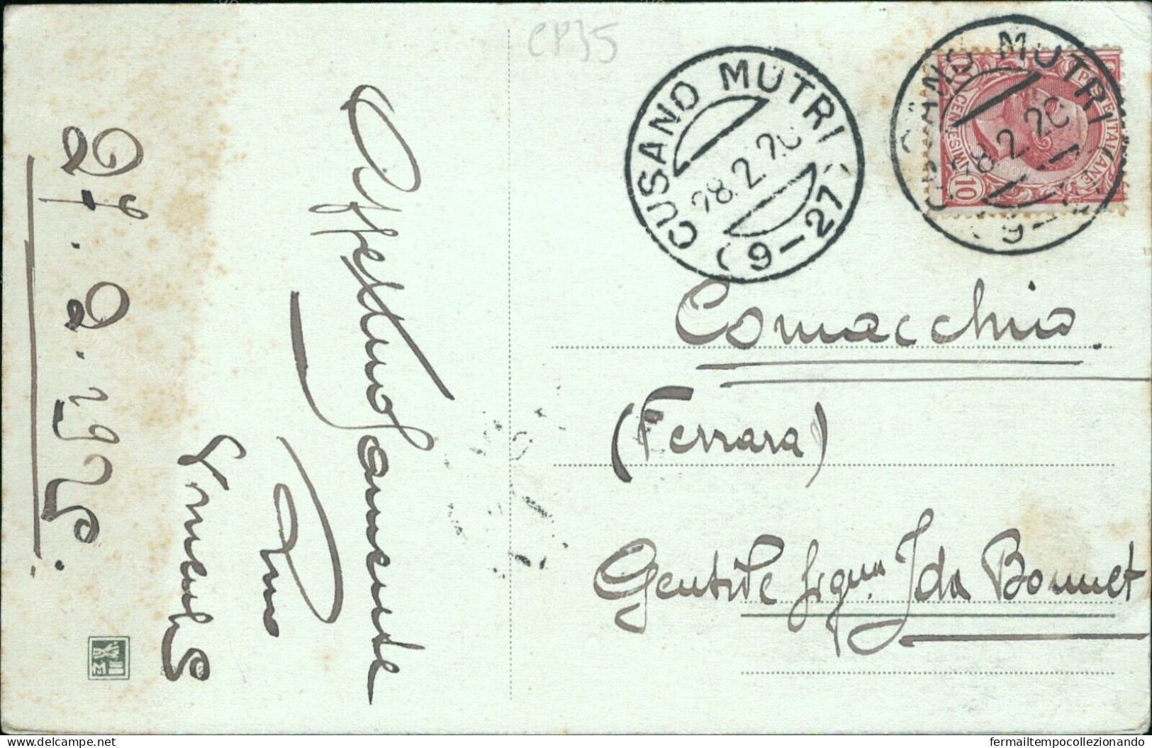 Cp35 Cartolina Cusano Mutri   1929 Provincia Di Benevento Campania - Benevento
