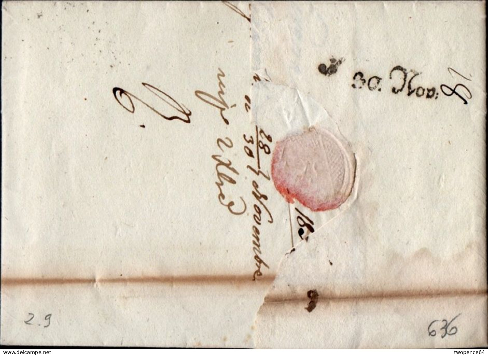 636 - LETTERA PREFILATELICA DA VERONA A TRENTO 1834 - 1. ...-1850 Prephilately