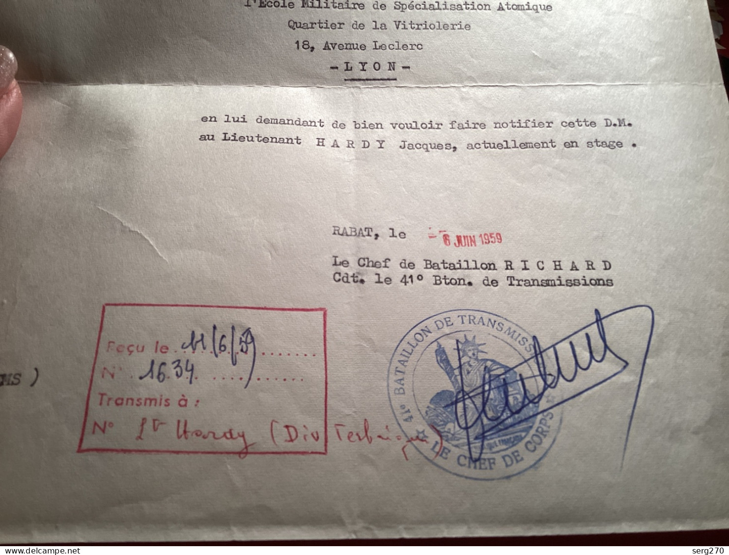 Commandant Supérieur, Inter, Armée Des Forces Françaises Au Maroc, Force Thérèse, Bataillon De Transmission - Documents