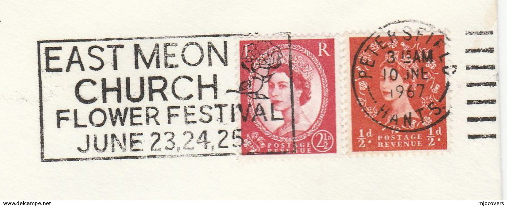 EAST MEON CHURCH Fkiwer FESTIVAL  Cover 1967 Petersfield SLOGAN Gb Stamps Religion - Covers & Documents