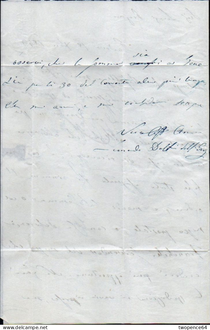 637 - LETTERA PREFILATELICA DA PADOVA A CREMA 1849 - ...-1850 Préphilatélie