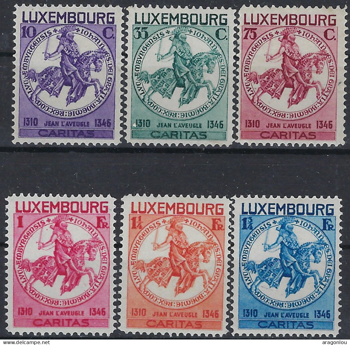 Luxembourg - Luxemburg - Timbres  1934   Jean L'Aveugle    * - Blocs & Hojas