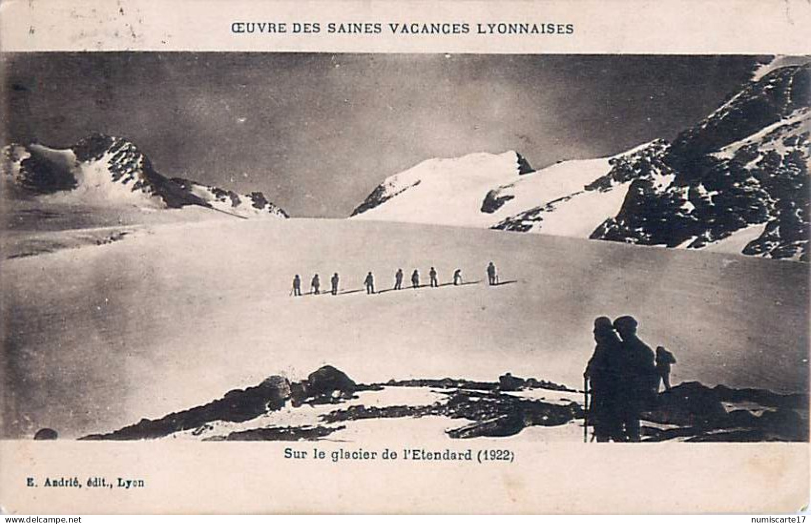Cpa Oeuvre Des Saines Vacances Lyonnaises ( BOEGE Chalet Des Forêts ) Sur Le Glacier De L' Etendard 1922 - Boëge