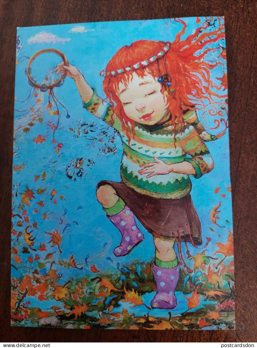 Illustrator Dudnik "Dance" - Modern Ukrainian Postcard - Postcrossing - 2010s / Autumn - Ucrania