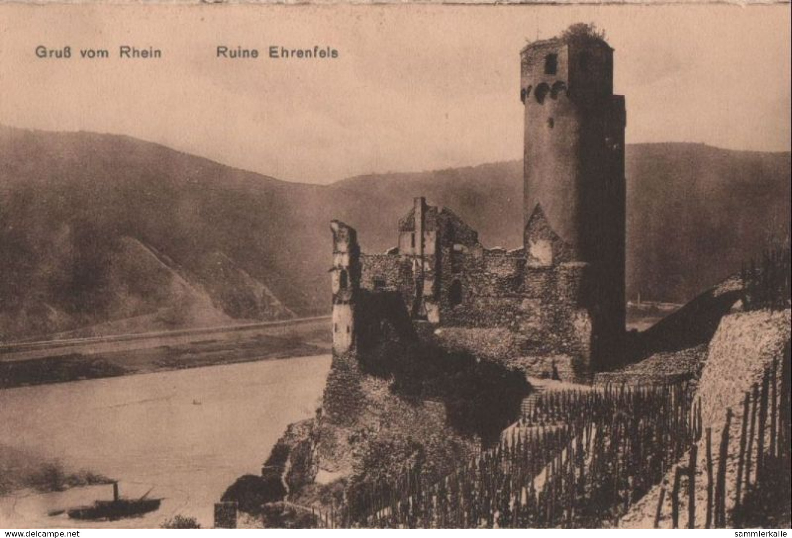 46963 - Rüdesheim, Ruine Ehrenfels - Ca. 1935 - Ruedesheim A. Rh.