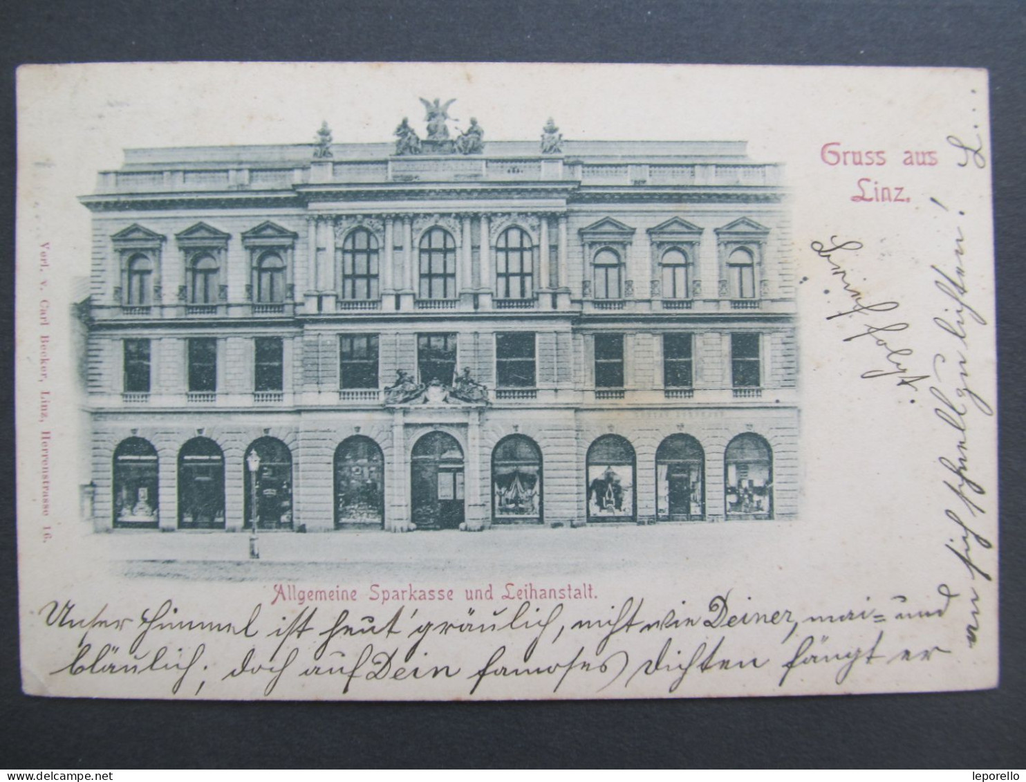 AK LINZ Sparkasse 1900 // D*59077 - Linz