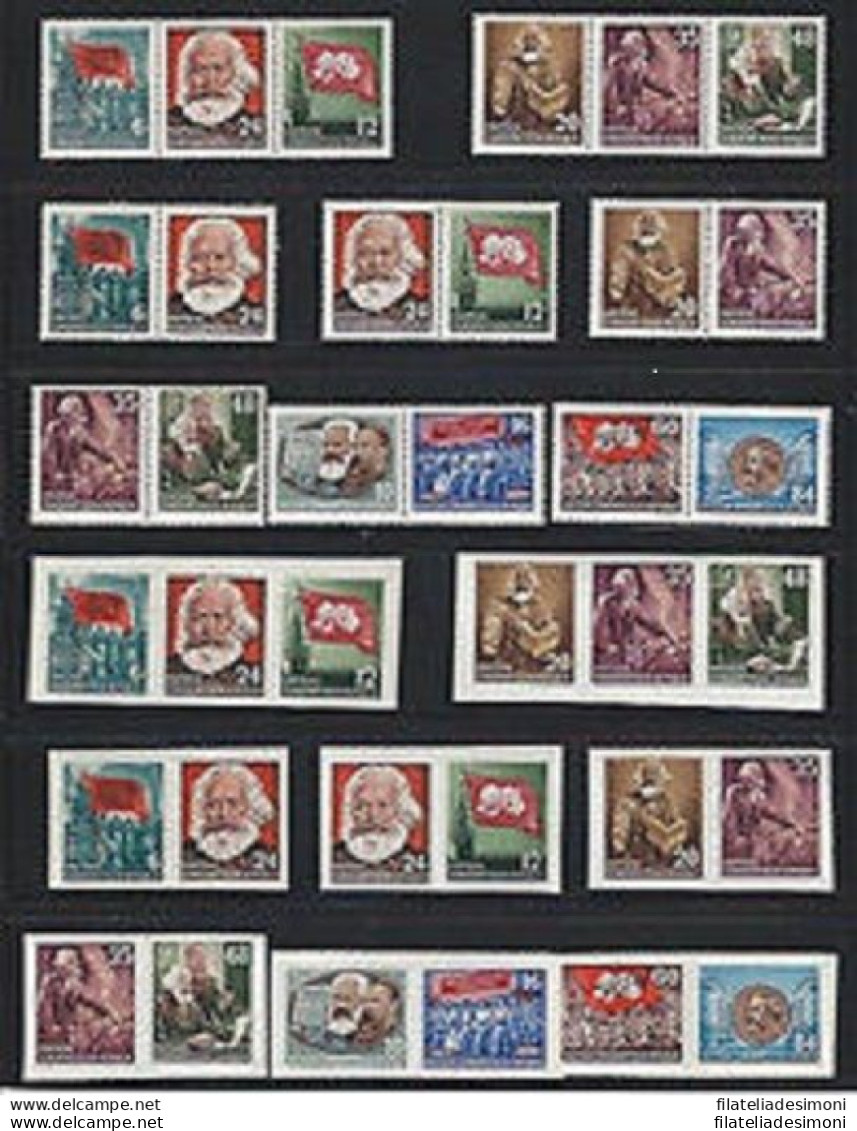 1953 DDR - BF 8A-9A 8B-9B Accoppiamenti Orizzontali MNH** - Andere & Zonder Classificatie