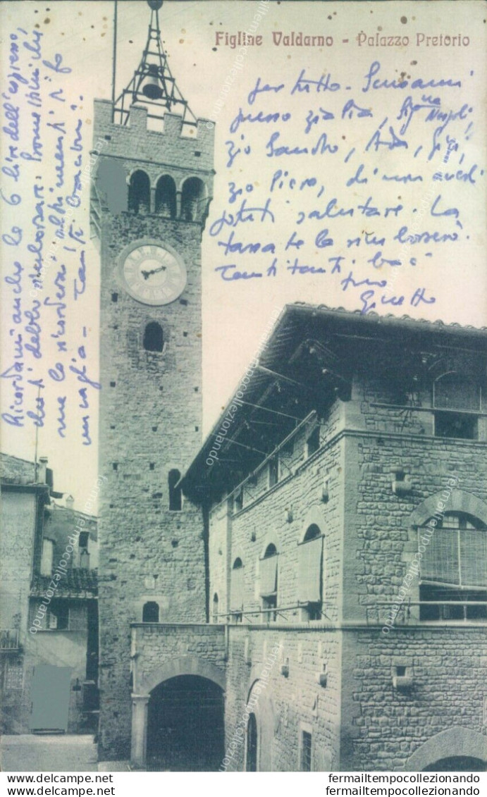 Aa639 Cartolina Figline Valdarno Palazzo Pretorio Provincia Di Firenze - Firenze (Florence)