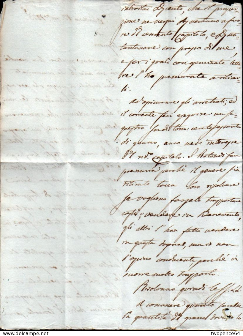 643 - LETTERA PREFILATELICA DA AVELLINO A GAETA 1825 - ...-1850 Préphilatélie