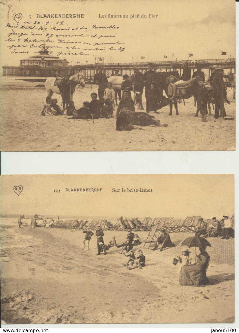 CARTES POSTALES  BELGIQUE   "BLANKENBERGHE "     2 PIECES   1911-1912 - Blankenberge