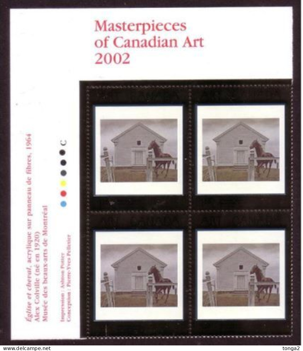 Canada - Block Of 4 MNH - Platinum Foil Stamps - Horse  - Unusual Stamps - Caballos