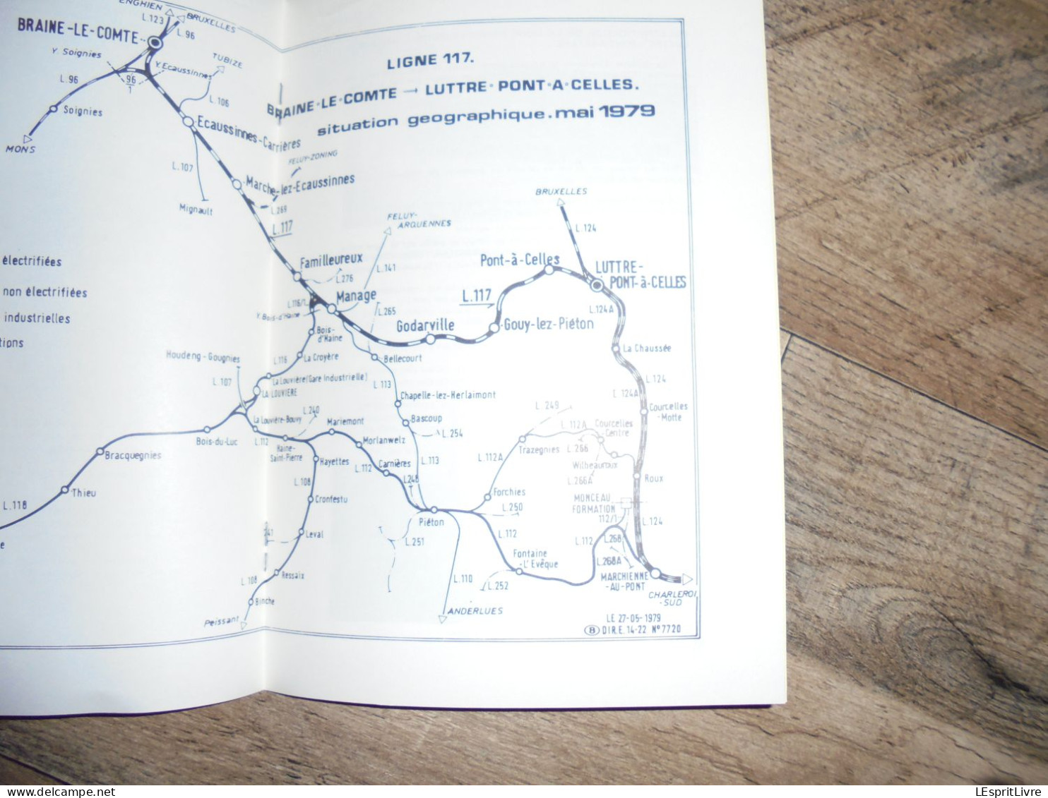 Mai 1979 ELECTRIFICATION DE LA LIGNE Régionalisme Braine Le Comte Manage Luttre Pont A Celles L 117 SNCB Chemins De Fer - Railway & Tramway