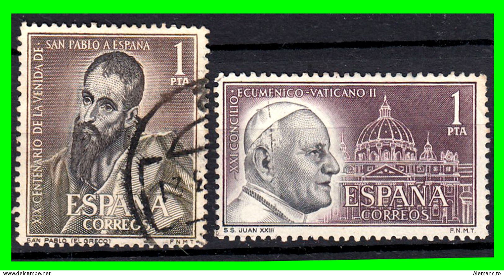 ESPAÑA SELLOS AÑO 1962-63   - CONCILIO ECÚMENICO Y SAN PABLO DE ESPAÑA - Used Stamps