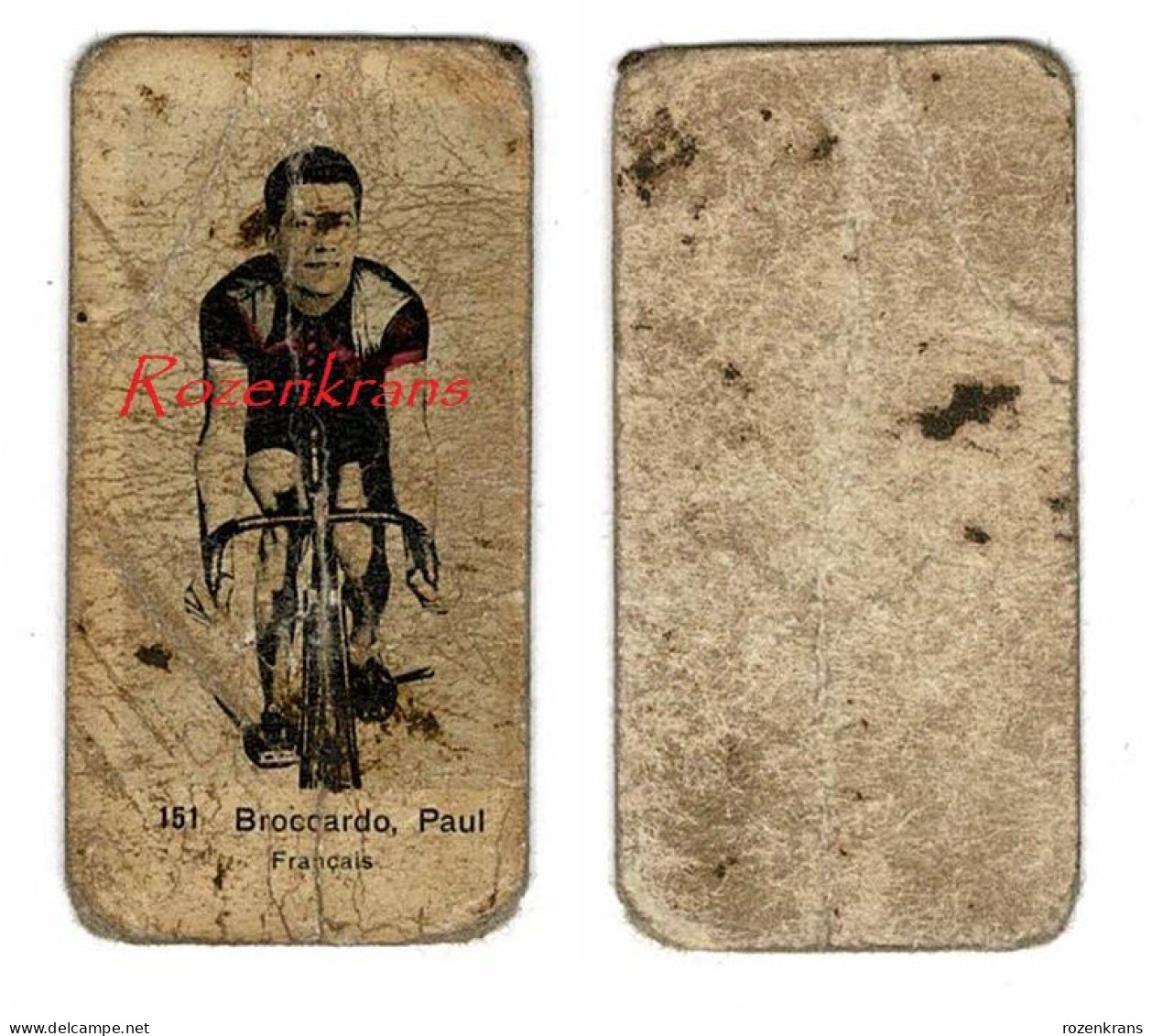Small Chromo Paul Broccardo (⁰ Dogliani, Piemonte ⴕ Nice) Wielrenner Coureur Cycliste Francais Cyclisme Wielrennen - Cyclisme