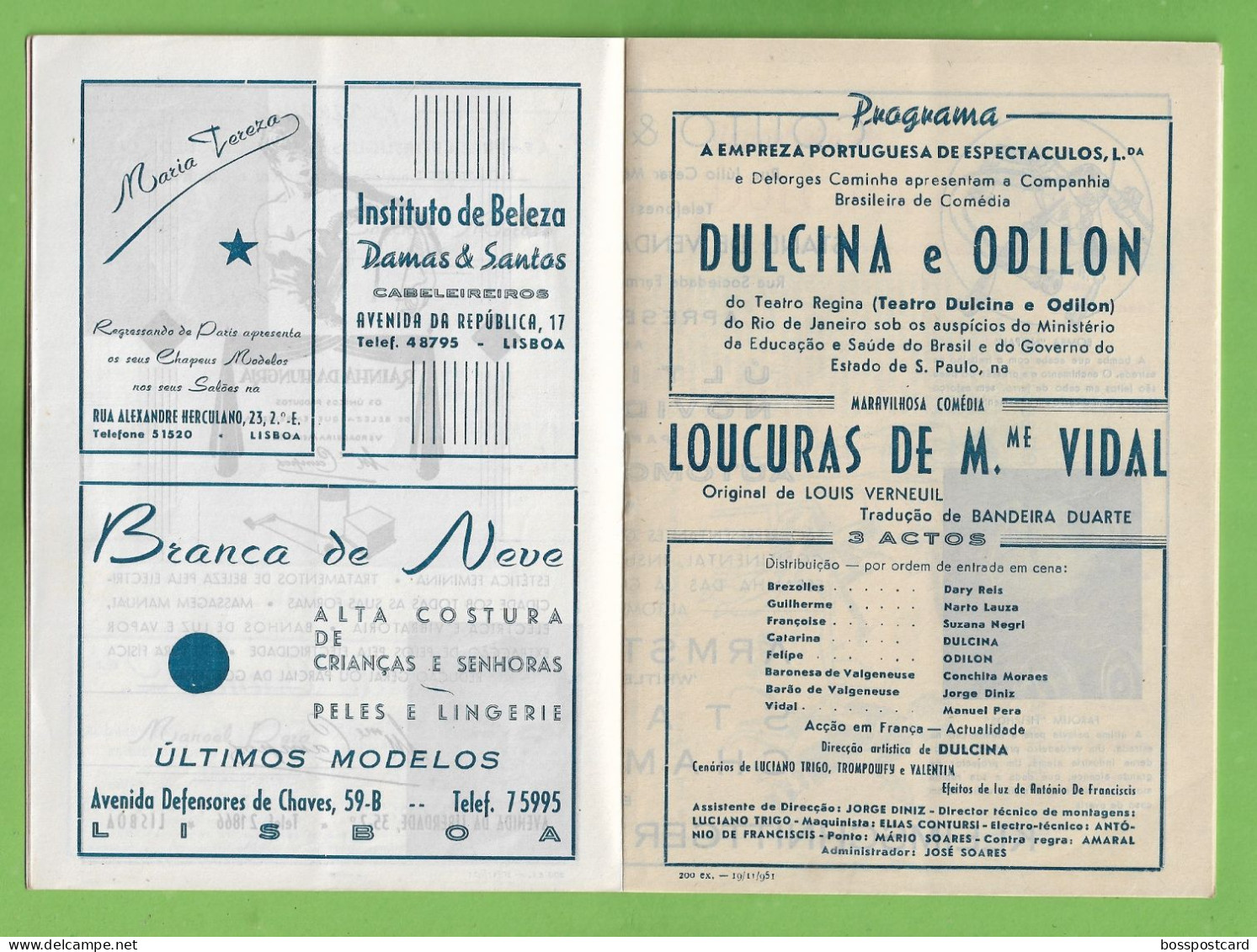 Lisboa - Teatro - Revista - Cinema - Actor - Actriz - Música - Portugal - Programas